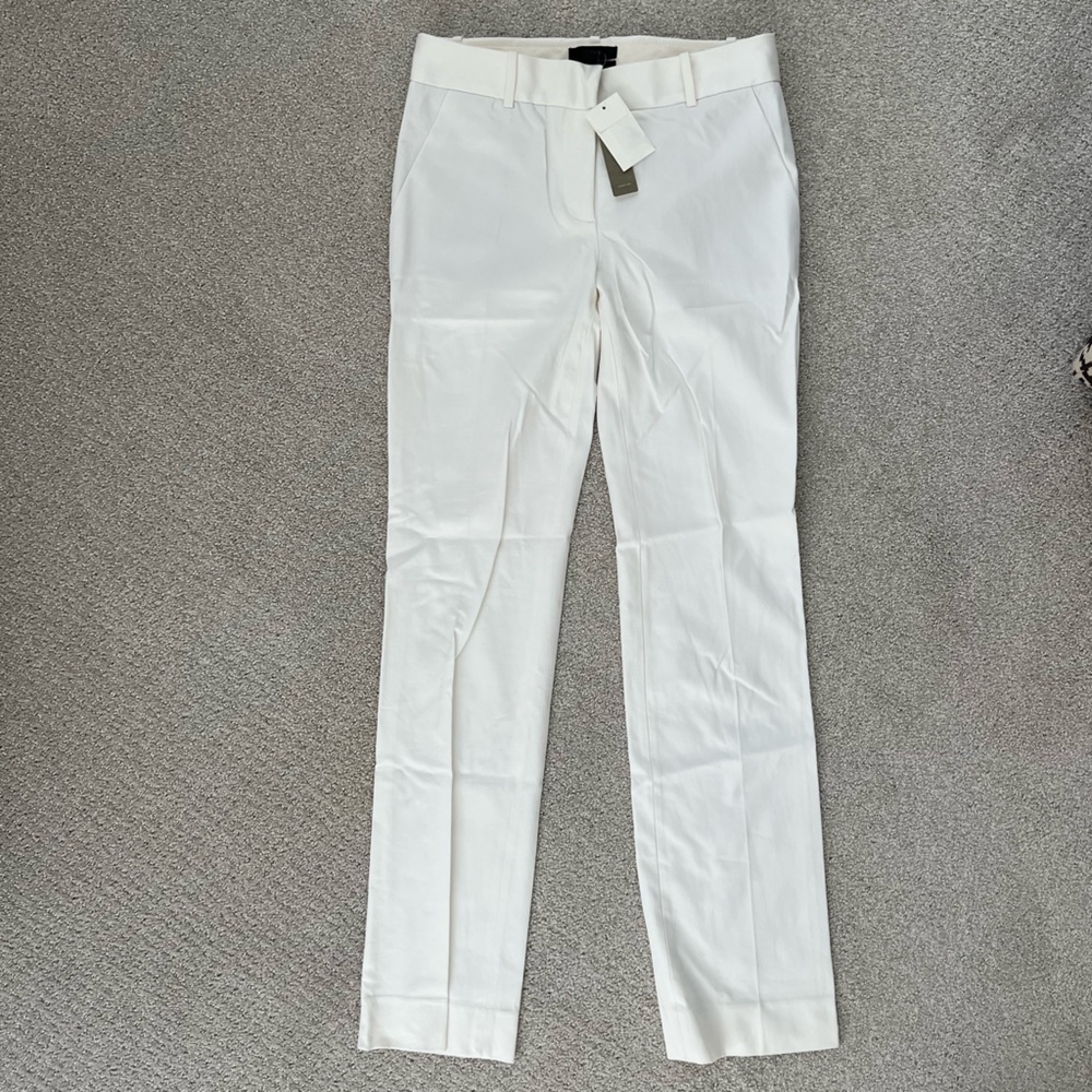 NWT J.Crew Women’s Campbell Trouser in Bi-Stretch Cotton Size: 0